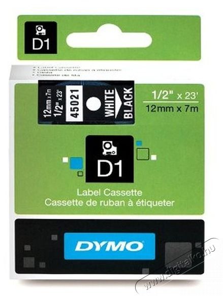 DYMO D1 12mmx7m feh&eacute;r/fekete feliratoz&oacute;g&eacute;p szalag Iroda &eacute;s sz&aacute;m&iacute;t&aacute;stechnika - Egy&eacute;b sz&aacute;m&iacute;t&aacute;stechnikai term&eacute;k - 442135