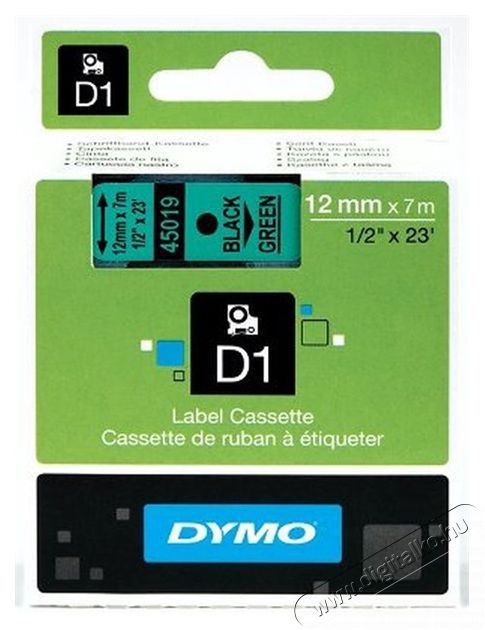 DYMO D1 12mmx7m fekete/z&ouml;ld feliratoz&oacute;g&eacute;p szalag Iroda &eacute;s sz&aacute;m&iacute;t&aacute;stechnika - Egy&eacute;b sz&aacute;m&iacute;t&aacute;stechnikai term&eacute;k - 453690