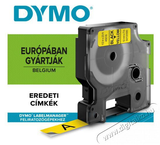 DYMO D1 12mmx7m s&aacute;rga/fekete feliratoz&oacute;g&eacute;p szalag Iroda &eacute;s sz&aacute;m&iacute;t&aacute;stechnika - Egy&eacute;b sz&aacute;m&iacute;t&aacute;stechnikai term&eacute;k - 442136