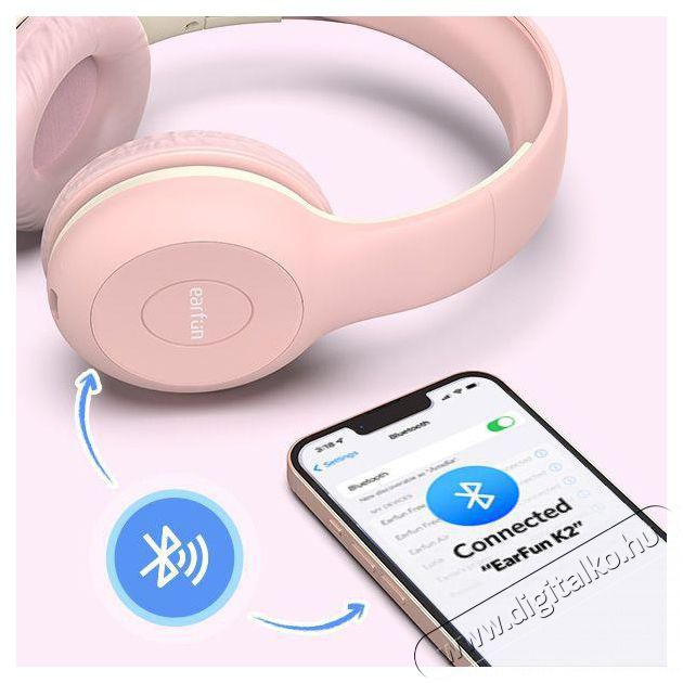EARFUN K2P r&oacute;zsasz&iacute;n Audio-Video / Hifi / Multim&eacute;dia - F&uuml;l &eacute;s Fejhallgat&oacute;k - Fejhallgat&oacute; - 518666