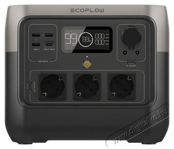 ECOFLOW RIVER 2 Pro hordozhat&oacute; erőmű, 768Wh, LFP, 7.8 kg, Sz&uuml;rke H&aacute;ztart&aacute;s / Otthon / K&uuml;lt&eacute;r - Szersz&aacute;m - &Aacute;ramfejlesztő - 536389