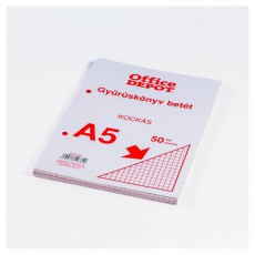 EGYEB BELFOLDI Office Depot A5 50 lapos kock&aacute;s gyűrűsk&ouml;nyv bet&eacute;t Iroda &eacute;s sz&aacute;m&iacute;t&aacute;stechnika - Nyomtat&oacute; - Kieg&eacute;sz&iacute;tő - 508560
