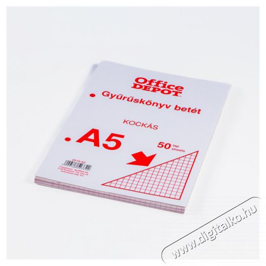 EGYEB BELFOLDI Office Depot A5 50 lapos kock&aacute;s gyűrűsk&ouml;nyv bet&eacute;t Iroda &eacute;s sz&aacute;m&iacute;t&aacute;stechnika - Nyomtat&oacute; - Kieg&eacute;sz&iacute;tő - 508560