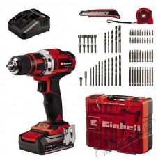 Einhell 4513955 PXC TE-CD 18/40 Li (1x2,5 Ah) akkumul&aacute;toros f&uacute;r&oacute;csavaroz&oacute; + 69 r&eacute;szes tartoz&eacute;k k&eacute;szlet H&aacute;ztart&aacute;s / Otthon / K&uuml;lt&eacute;r - Szersz&aacute;m - F&uacute;r&oacute; / f&uacute;r&oacute;kalap&aacute;cs - 386744