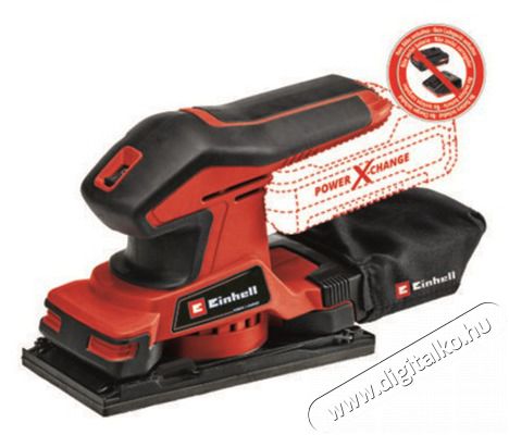 Einhell 4460725 PXC TC-OS 18/187 Li-Solo akku &eacute;s t&ouml;ltő n&eacute;lk&uuml;l akkumul&aacute;toros rezgőcsiszol&oacute; H&aacute;ztart&aacute;s / Otthon / K&uuml;lt&eacute;r - Szersz&aacute;m - Csiszol&oacute; g&eacute;p - 433007