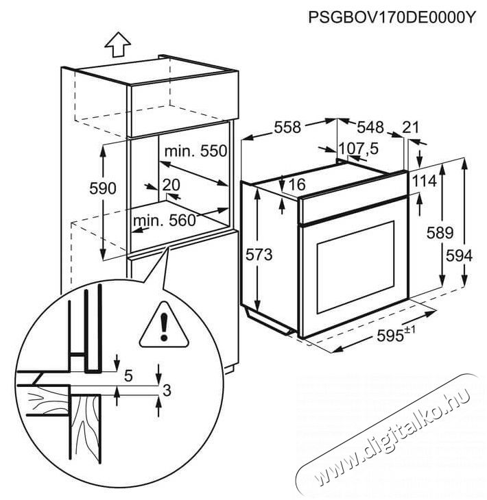 Electrolux EOC6P77WX be&eacute;p&iacute;thető s&uuml;tő Konyhai term&eacute;kek - S&uuml;tő-főzőlap, tűzhely (be&eacute;p&iacute;thető) - S&uuml;tő (be&eacute;p&iacute;thető) - 372039