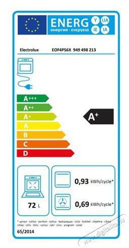 Electrolux EOF4P56X Be&eacute;p&iacute;thető s&uuml;tő Konyhai term&eacute;kek - S&uuml;tő-főzőlap, tűzhely (be&eacute;p&iacute;thető) - S&uuml;tő (be&eacute;p&iacute;thető) - 383524