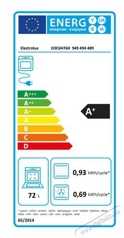 Electrolux EOC6H76X Be&eacute;p&iacute;thető s&uuml;tő Konyhai term&eacute;kek - S&uuml;tő-főzőlap, tűzhely (be&eacute;p&iacute;thető) - S&uuml;tő (be&eacute;p&iacute;thető) - 399671