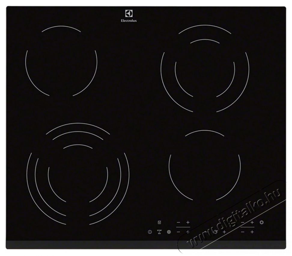 Electrolux EHF6343FOK be&eacute;p&iacute;thető főzőlap, Vitroker&aacute;mia, 4 főzőz&oacute;na, &Eacute;rintő vez&eacute;rl&eacute;s, 59 cm, fekete &uuml;veg Konyhai term&eacute;kek - S&uuml;tő-főzőlap, tűzhely (be&eacute;p&iacute;thető) - Elektromos főzőlap (be&eacute;p&iacute;thető) - 493777