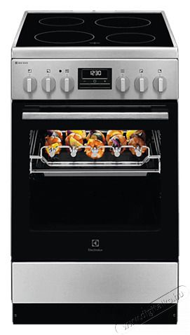 Electrolux LKR540267X BBQ grillny&aacute;rssal ker&aacute;mialapos inox tűzhely Konyhai term&eacute;kek - S&uuml;tő-főzőlap, tűzhely (szabadon&aacute;ll&oacute;) - Elektromos tűzhely (szabadon&aacute;ll&oacute;) - 501448