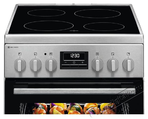 Electrolux LKR540267X BBQ grillny&aacute;rssal ker&aacute;mialapos inox tűzhely Konyhai term&eacute;kek - S&uuml;tő-főzőlap, tűzhely (szabadon&aacute;ll&oacute;) - Elektromos tűzhely (szabadon&aacute;ll&oacute;) - 501448