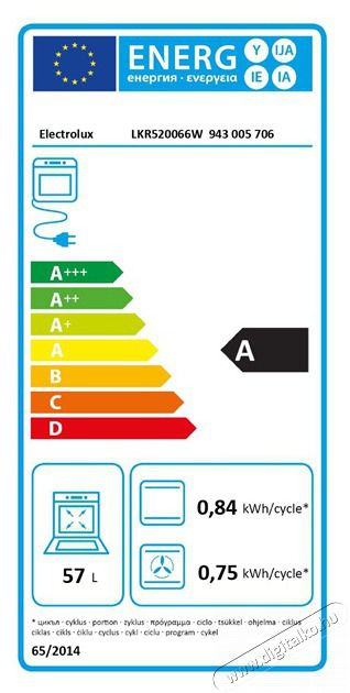 Electrolux LKR520066W feh&eacute;r ker&aacute;mialapos tűzhely Konyhai term&eacute;kek - S&uuml;tő-főzőlap, tűzhely (szabadon&aacute;ll&oacute;) - Elektromos tűzhely (szabadon&aacute;ll&oacute;) - 501644