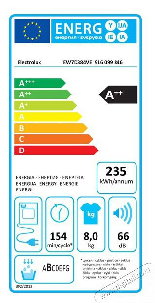Electrolux EW7D384VE DelicateCare hőszivatty&uacute;s sz&aacute;r&iacute;t&oacute;g&eacute;p H&aacute;ztart&aacute;s / Otthon / K&uuml;lt&eacute;r - Mos&oacute;g&eacute;p / sz&aacute;r&iacute;t&oacute;g&eacute;p - Sz&aacute;r&iacute;t&oacute;g&eacute;p - 502745