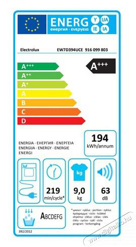 Electrolux EW7D394UCE SZ&Aacute;R&Iacute;T&Oacute;G&Eacute;P HŐSZIVATTY&Uacute;S H&aacute;ztart&aacute;s / Otthon / K&uuml;lt&eacute;r - Mos&oacute;g&eacute;p / sz&aacute;r&iacute;t&oacute;g&eacute;p - Sz&aacute;r&iacute;t&oacute;g&eacute;p - 503003