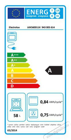 Electrolux LKK560011X TŰZHELY KOMBIN&Aacute;LT Konyhai term&eacute;kek - S&uuml;tő-főzőlap, tűzhely (szabadon&aacute;ll&oacute;) - Kombin&aacute;lt tűzhely (szabadon&aacute;ll&oacute;) - 502978