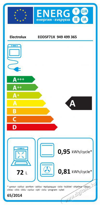 Electrolux EOD5F71X S&Uuml;TŐ BE&Eacute;P&Iacute;THETŐ Konyhai term&eacute;kek - S&uuml;tő-főzőlap, tűzhely (be&eacute;p&iacute;thető) - S&uuml;tő (be&eacute;p&iacute;thető) - 502830