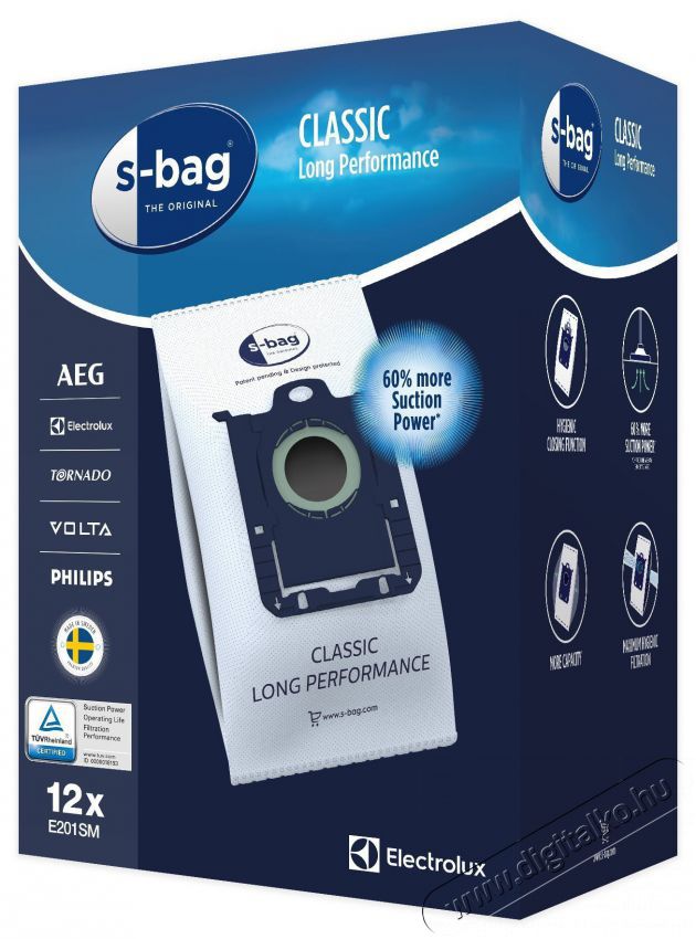 Electrolux E201SM 12 db-os szintetikus porzs&aacute;k szett H&aacute;ztart&aacute;s / Otthon / K&uuml;lt&eacute;r - Porsz&iacute;v&oacute; / takar&iacute;t&oacute;g&eacute;p - Porzs&aacute;k / portart&aacute;ly - 384625