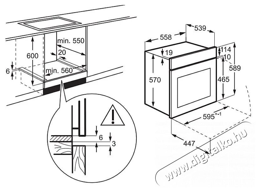 Electrolux EOD3F40BX Konyhai term&eacute;kek - S&uuml;tő-főzőlap, tűzhely (be&eacute;p&iacute;thető) - S&uuml;tő (be&eacute;p&iacute;thető) - 504388