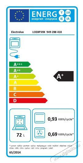 Electrolux 700 MealAssist LOE8P39X Konyhai term&eacute;kek - S&uuml;tő-főzőlap, tűzhely (be&eacute;p&iacute;thető) - S&uuml;tő (be&eacute;p&iacute;thető) - 505688
