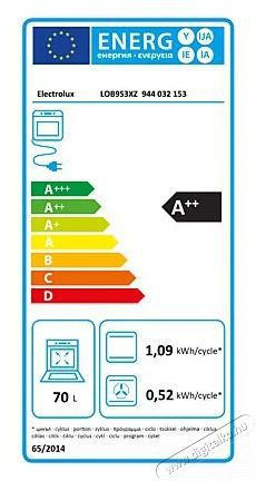 Electrolux LOB9S3XZ Konyhai term&eacute;kek - S&uuml;tő-főzőlap, tűzhely (be&eacute;p&iacute;thető) - S&uuml;tő (be&eacute;p&iacute;thető) - 505686