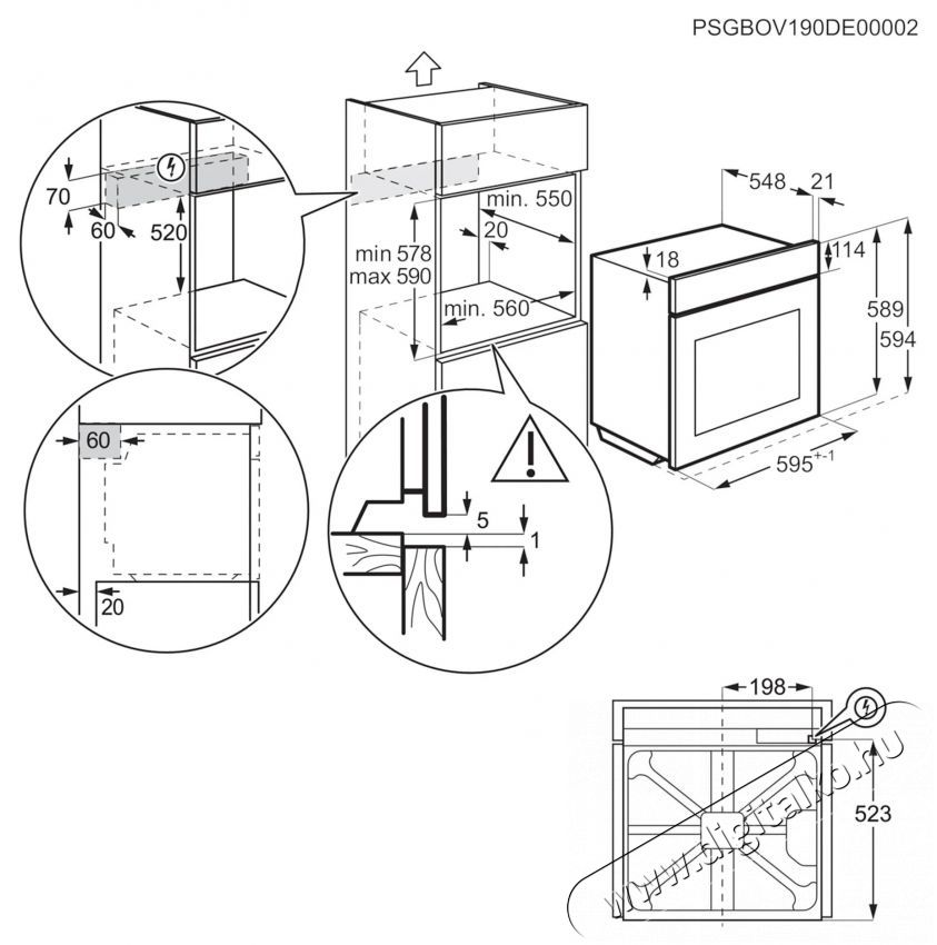Electrolux LOC9P3XZ Konyhai term&eacute;kek - S&uuml;tő-főzőlap, tűzhely (be&eacute;p&iacute;thető) - S&uuml;tő (be&eacute;p&iacute;thető) - 505698