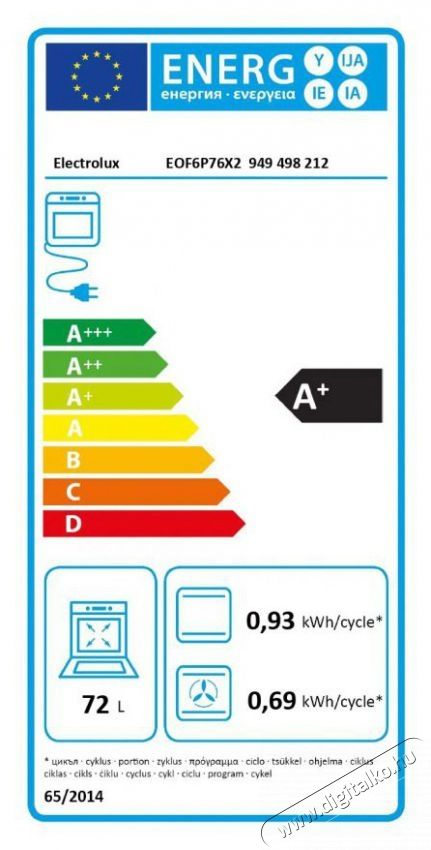 Electrolux 600 SurroundCook EOF6P76X2 S&uuml;tő (be&eacute;p&iacute;thető) Konyhai term&eacute;kek - S&uuml;tő-főzőlap, tűzhely (be&eacute;p&iacute;thető) - S&uuml;tő (be&eacute;p&iacute;thető) - 529433