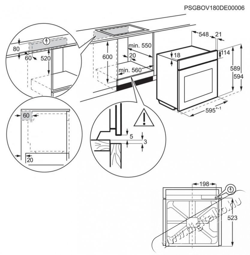 Electrolux 600 SurroundCook EOF6P76X2 S&uuml;tő (be&eacute;p&iacute;thető) Konyhai term&eacute;kek - S&uuml;tő-főzőlap, tűzhely (be&eacute;p&iacute;thető) - S&uuml;tő (be&eacute;p&iacute;thető) - 529433