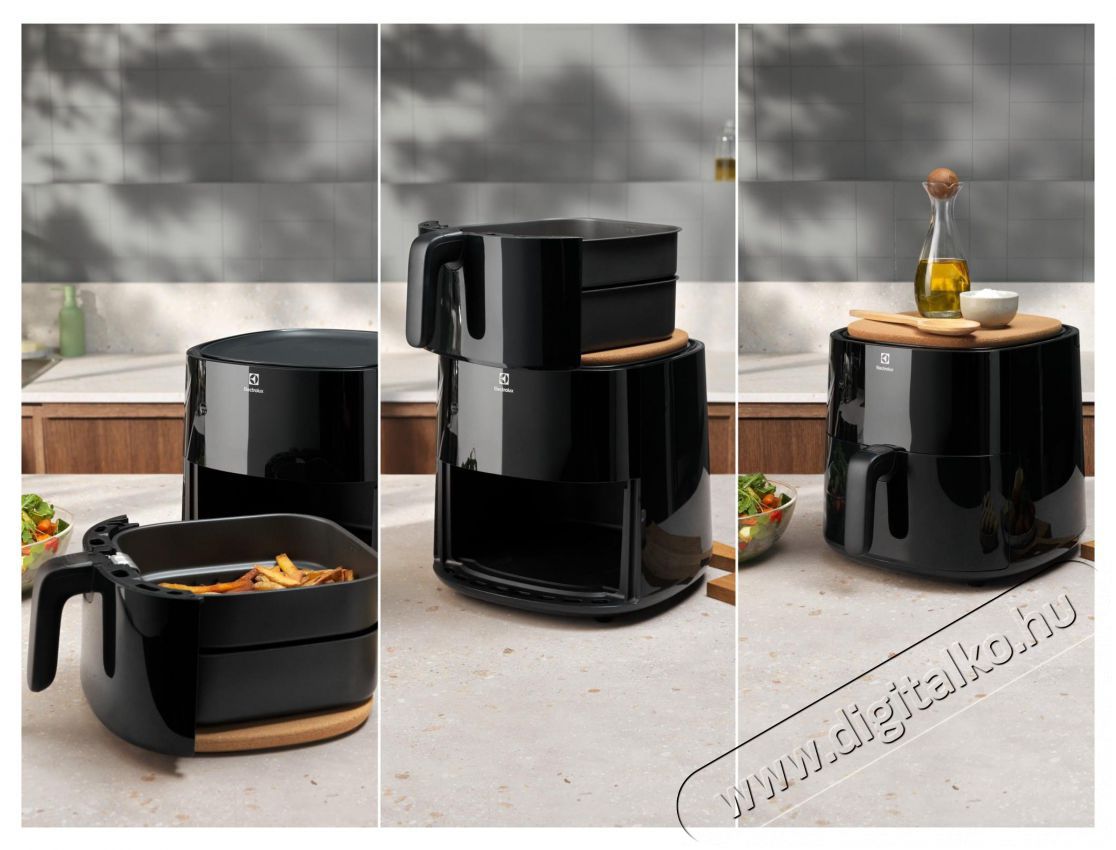 Electrolux EAF5B 700 fekete 5 L forr&oacute;levegős s&uuml;tő Konyhai term&eacute;kek - Konyhai kisg&eacute;p (s&uuml;t&eacute;s / főz&eacute;s / hűt&eacute;s / &eacute;telk&eacute;sz&iacute;t&eacute;s) - L&eacute;gkever&eacute;ses főzőg&eacute;p / elektromos kukta / multifunkci&oacute;s s&uuml;tő - 495845