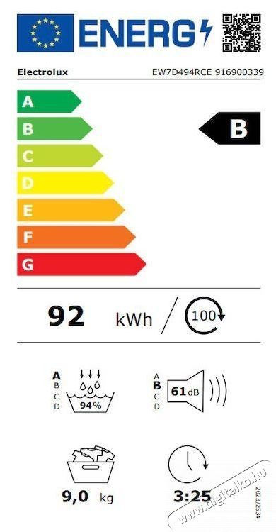 Electrolux EW7D494RCE PerfectCare700 Ecoline hőszivatty&uacute;s sz&aacute;r&iacute;t&oacute;g&eacute;p, 9 kg, B energiaoszt&aacute;ly, Feh&eacute;r H&aacute;ztart&aacute;s / Otthon / K&uuml;lt&eacute;r - Mos&oacute;g&eacute;p / sz&aacute;r&iacute;t&oacute;g&eacute;p - Sz&aacute;r&iacute;t&oacute;g&eacute;p - 536451