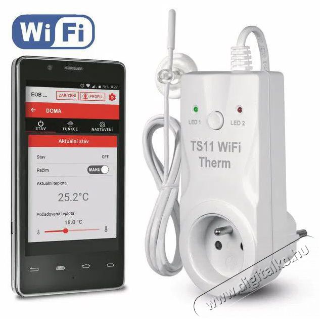 Elektrobock TS11-WIFI THERM H&aacute;ztart&aacute;s / Otthon / K&uuml;lt&eacute;r - Okos otthon - Okos konnektor - 508068