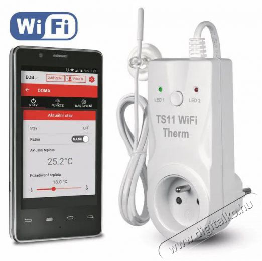 Elektrobock TS11-WIFI THERM H&aacute;ztart&aacute;s / Otthon / K&uuml;lt&eacute;r - Okos otthon - Okos konnektor - 508068