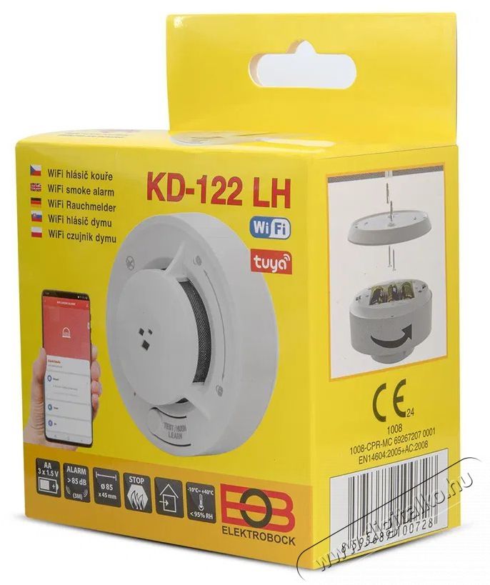 Elektrobock KD-122LH WiFi H&aacute;ztart&aacute;s / Otthon / K&uuml;lt&eacute;r - Biztons&aacute;gtechnika - F&uuml;st- &eacute;s sz&eacute;n-monoxid &eacute;rz&eacute;kelő - 519370
