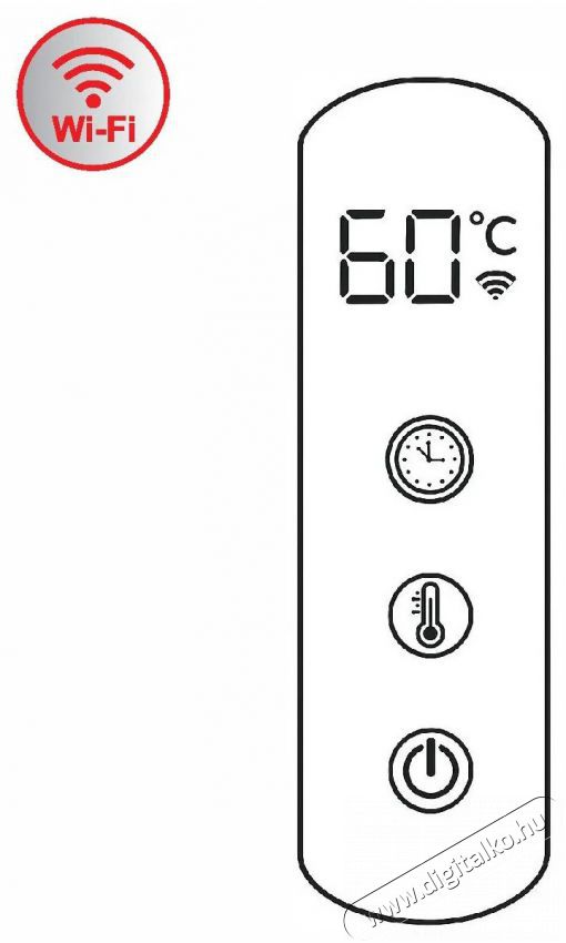 ELIZ EBS 160 KI-W WiFi H&aacute;ztart&aacute;s / Otthon / K&uuml;lt&eacute;r - Fűt&eacute;s - Fali fűtőtest - 529452