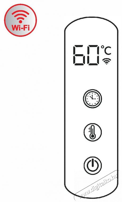 ELIZ EBS 6/55 AF-B WiFi H&aacute;ztart&aacute;s / Otthon / K&uuml;lt&eacute;r - Fűt&eacute;s - Fali fűtőtest - 529454
