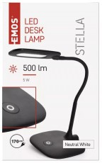 Emos Z7602B LED Stella asztali l&aacute;mpa - Fekete H&aacute;ztart&aacute;s / Otthon / K&uuml;lt&eacute;r - Vil&aacute;g&iacute;t&aacute;s / elektromoss&aacute;g - Asztali l&aacute;mpa - 369401