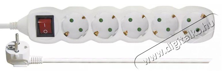 Emos P1522 2 m&eacute;teres 5-&ouml;s kapcsol&oacute;s hosszabb&iacute;t&oacute; - feh&eacute;r H&aacute;ztart&aacute;s / Otthon / K&uuml;lt&eacute;r - Vil&aacute;g&iacute;t&aacute;s / elektromoss&aacute;g - H&aacute;l&oacute;zati eloszt&oacute; / hosszabb&iacute;t&oacute; / adapter - 369295