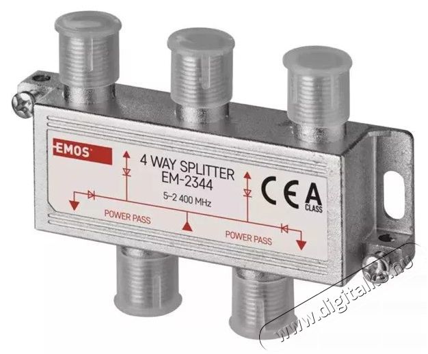 Emos EM2344 4-es F csatlakoz&oacute;s antenna eloszt&oacute; Tv kieg&eacute;sz&iacute;tők - Antenna - Kieg&eacute;sz&iacute;tő - 380045