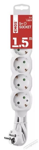Emos P0521R 5 aljzat 1,5m&eacute;ter 1,5mm2 kapcsol&oacute; n&eacute;lk&uuml;li feh&eacute;r hosszabb&iacute;t&oacute; H&aacute;ztart&aacute;s / Otthon / K&uuml;lt&eacute;r - Vil&aacute;g&iacute;t&aacute;s / elektromoss&aacute;g - H&aacute;l&oacute;zati eloszt&oacute; / hosszabb&iacute;t&oacute; / adapter - 387335