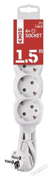 Emos P0421R 4 aljzat 1,5m&eacute;ter 1,5mm2 kapcsol&oacute; n&eacute;lk&uuml;li feh&eacute;r hosszabb&iacute;t&oacute; H&aacute;ztart&aacute;s / Otthon / K&uuml;lt&eacute;r - Vil&aacute;g&iacute;t&aacute;s / elektromoss&aacute;g - H&aacute;l&oacute;zati eloszt&oacute; / hosszabb&iacute;t&oacute; / adapter - 398880