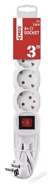 Emos P1423R 4 aljzat 3m&eacute;ter 1,5mm2 kapcsol&oacute;s hosszabb&iacute;t&oacute; H&aacute;ztart&aacute;s / Otthon / K&uuml;lt&eacute;r - Vil&aacute;g&iacute;t&aacute;s / elektromoss&aacute;g - H&aacute;l&oacute;zati eloszt&oacute; / hosszabb&iacute;t&oacute; / adapter - 398881