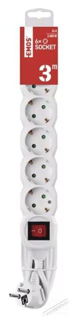 Emos P1623R 6 aljzat 3m&eacute;ter 1,5mm2 kapcsol&oacute;s hosszabb&iacute;t&oacute; H&aacute;ztart&aacute;s / Otthon / K&uuml;lt&eacute;r - Vil&aacute;g&iacute;t&aacute;s / elektromoss&aacute;g - H&aacute;l&oacute;zati eloszt&oacute; / hosszabb&iacute;t&oacute; / adapter - 398878