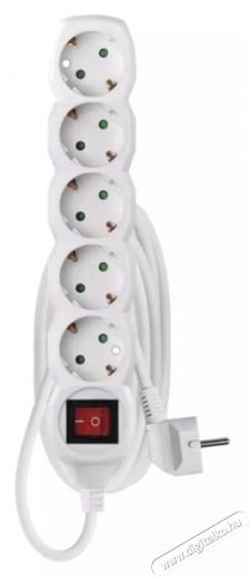 Emos P1523R 5 aljzat 3m&eacute;ter 1,5mm2 kapcsol&oacute;s feh&eacute;r eloszt&oacute; H&aacute;ztart&aacute;s / Otthon / K&uuml;lt&eacute;r - Vil&aacute;g&iacute;t&aacute;s / elektromoss&aacute;g - H&aacute;l&oacute;zati eloszt&oacute; / hosszabb&iacute;t&oacute; / adapter - 386847