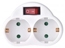 Emos P0063 2 aljzat 230V 16A kapcsolós földelt fali elosztó Iroda és számítástechnika - Notebook kiegészítő - Egyéb notebook kiegészítő - 407181