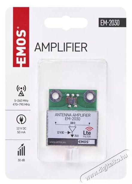 Emos J5803 30dB VHF/UHF antenna előerős&iacute;tő Tv kieg&eacute;sz&iacute;tők - Antenna - Kieg&eacute;sz&iacute;tő - 413604