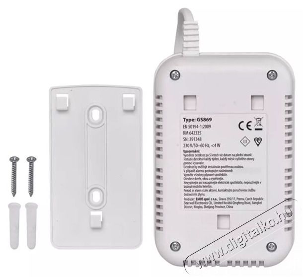 Emos P56450 GS869 g&aacute;z&eacute;rz&eacute;kelő H&aacute;ztart&aacute;s / Otthon / K&uuml;lt&eacute;r - Biztons&aacute;gtechnika - F&uuml;st- &eacute;s sz&eacute;n-monoxid &eacute;rz&eacute;kelő - 427474