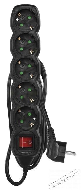 Emos PC1521R 5 aljzat 1,5m&eacute;ter 1,5mm2 kapcsol&oacute;s fekete hosszabb&iacute;t&oacute; H&aacute;ztart&aacute;s / Otthon / K&uuml;lt&eacute;r - Vil&aacute;g&iacute;t&aacute;s / elektromoss&aacute;g - H&aacute;l&oacute;zati eloszt&oacute; / hosszabb&iacute;t&oacute; / adapter - 418721