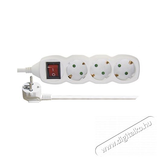 Emos P1322 3 aljzat 2m&eacute;ter 1mm2 kapcsol&oacute;s feh&eacute;r eloszt&oacute; H&aacute;ztart&aacute;s / Otthon / K&uuml;lt&eacute;r - Vil&aacute;g&iacute;t&aacute;s / elektromoss&aacute;g - H&aacute;l&oacute;zati eloszt&oacute; / hosszabb&iacute;t&oacute; / adapter - 429643