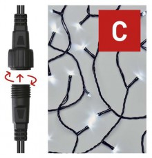 Emos D1AC03 10m 100LED IP44 hideg CNT - f&eacute;nyf&uuml;z&eacute;r H&aacute;ztart&aacute;s / Otthon / K&uuml;lt&eacute;r - Vil&aacute;g&iacute;t&aacute;s / elektromoss&aacute;g - Led szalag / f&eacute;nyf&uuml;z&eacute;r - 456104