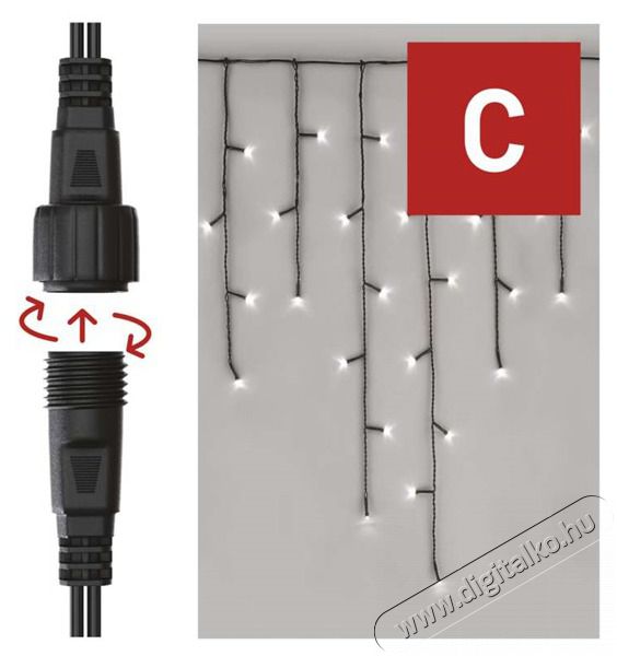 Emos D1CC01 j&eacute;gcsap 100LED IP44 hideg CNT - f&eacute;nyf&uuml;z&eacute;r H&aacute;ztart&aacute;s / Otthon / K&uuml;lt&eacute;r - Vil&aacute;g&iacute;t&aacute;s / elektromoss&aacute;g - Led szalag / f&eacute;nyf&uuml;z&eacute;r - 456120