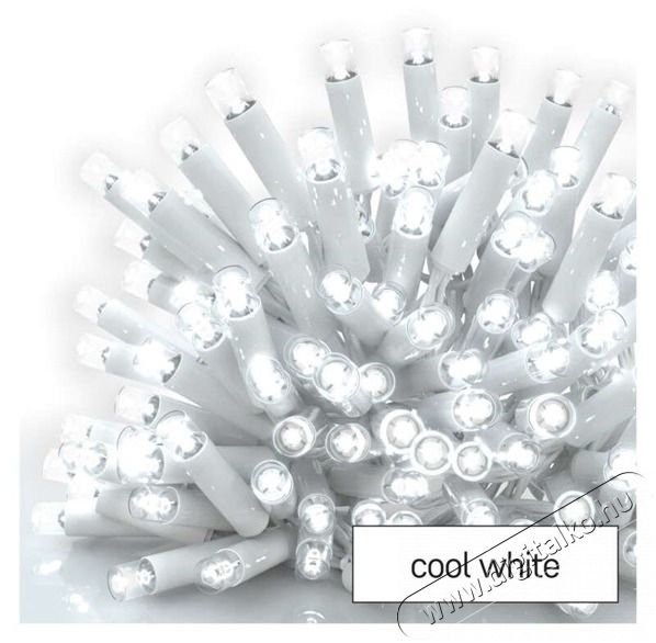 Emos D2AC02 5M 50LED IP44 hidegfeh&eacute;r CNT PRO - f&eacute;nyf&uuml;z&eacute;r H&aacute;ztart&aacute;s / Otthon / K&uuml;lt&eacute;r - Vil&aacute;g&iacute;t&aacute;s / elektromoss&aacute;g - Led szalag / f&eacute;nyf&uuml;z&eacute;r - 456130